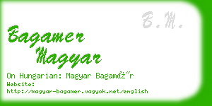 bagamer magyar business card